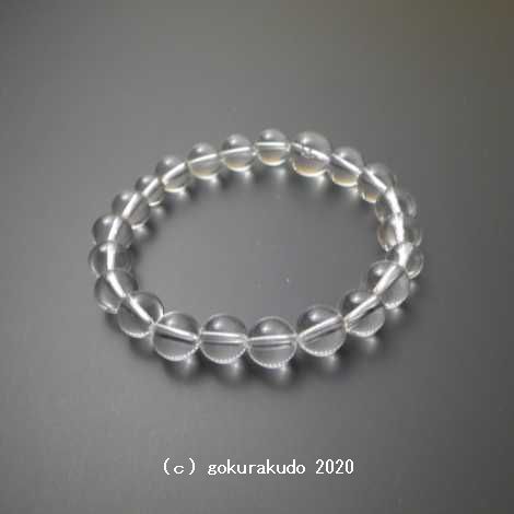 数珠ブレス 総天然本水晶 主玉(おもだま)10mmの画像