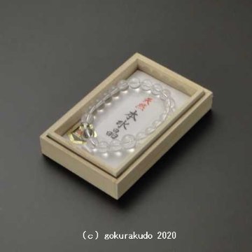 数珠ブレス 総天然本水晶 主玉(おもだま)10mm画像