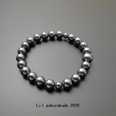 数珠ブレス 総ヘマタイト 主玉(おもだま)8mmの画像