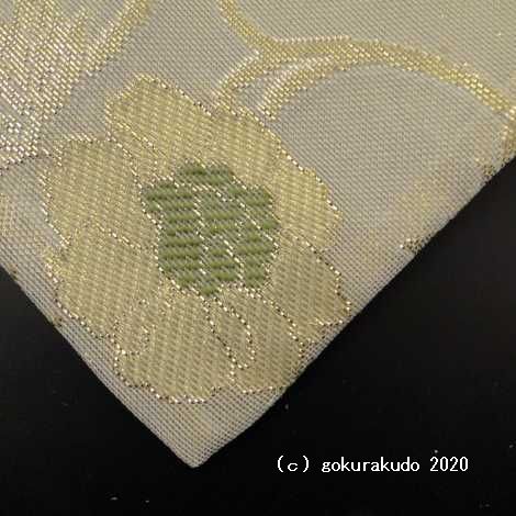 三角打敷き（紗の布）　超小型　夏用　白地その2-H（中央みどり色）画像