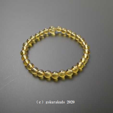 数珠ブレス 総黄水晶 主玉6ｍｍの画像