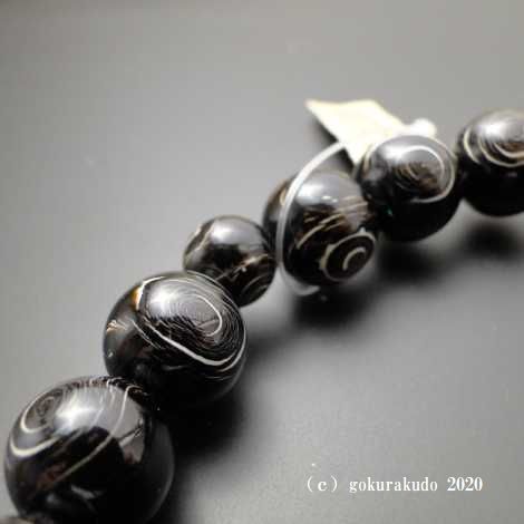 数珠 男性用 本海松 主玉(おもだま)22個入 正絹頭付房(os-2020-2)画像