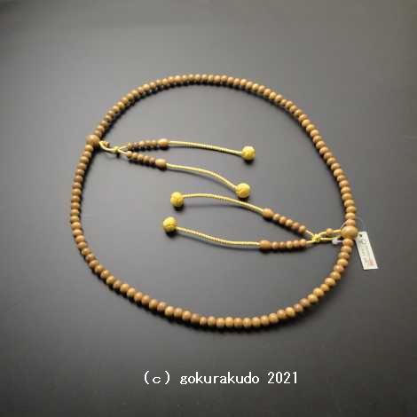 数珠 真言宗 総正梅 尺2 金茶色利休房の画像