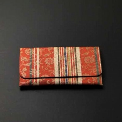 正絹古代裂数珠入れ（S印）東山裂の画像