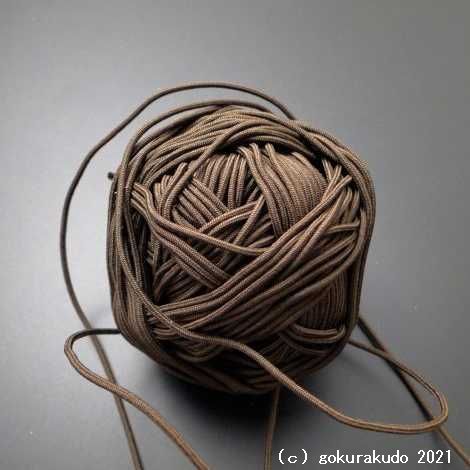 数珠用正絹紐37番(濃い焦げ茶色)1ｍ当たり の画像