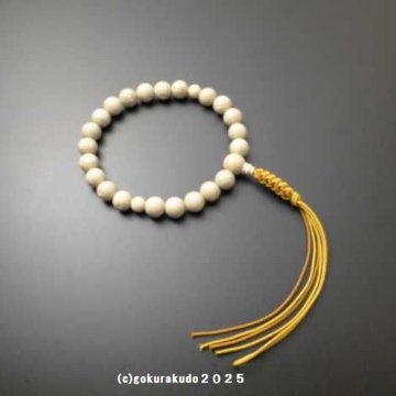 数珠 男性用 総星月菩提樹 主玉(おもだま)22個入 正絹紐房6本組の画像