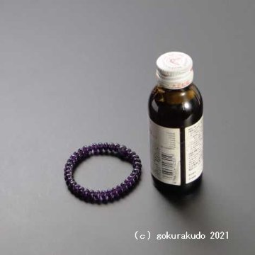 数珠 ブレス 紫水晶 (8/5mm)扁平球画像