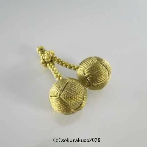 利休梵天、片手数珠用の軸つき（直径約18ｍｍ、30番利休色）の画像