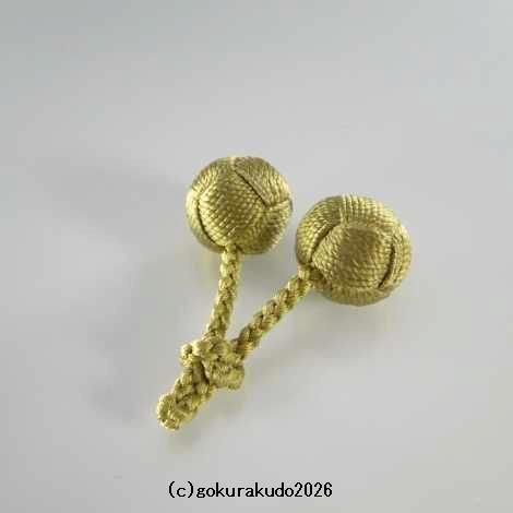 利休梵天、片手数珠用の軸つき（直径約18ｍｍ、30番利休色）の画像
