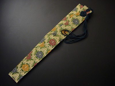 半袈裟（正絹）明るい緑地Ｈの画像