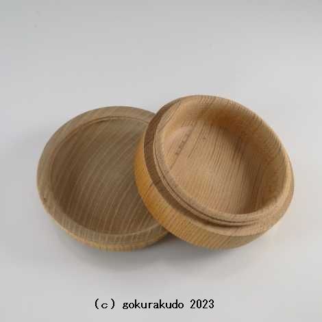 香合（お香入れ） 欅製切立香合　2.2寸（ネジ付き）-（台湾製）画像
