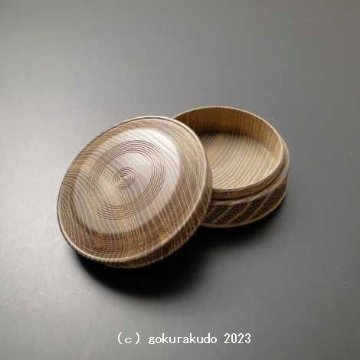 香合(お香入れ)　延寿（えんじゅ・槐 ）製 鼓型香合 2.0寸(ネジ付き)画像