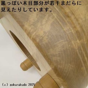 木鉦 紅葉（楓）製、丸木鉦 尺２の画像