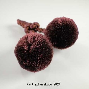 梵天房、片手数珠用の軸つき（直径約2cm、44番濃エンジ色）の画像