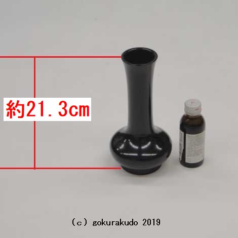 貫通型花立（黒色）　7寸 の画像