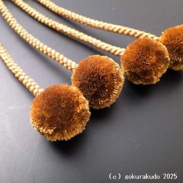 数珠 真言宗 主玉は黒檀、(親・四天・つゆ)はメノウ、尺2 茶色菊房の画像