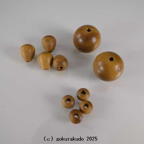 (数珠部品)真言宗用の(親・四天・つゆ)　欅（けやき）製の画像