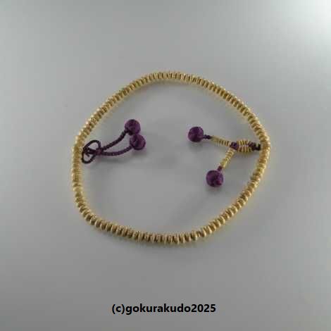 数珠ブレス 本連タイプ 浄土真宗用 総星月菩提樹（利休房タイプ）の画像