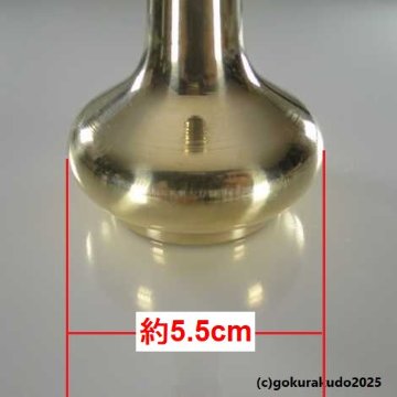 貫通型ローソク立 磨き 4.5寸用(実寸135mm高) の画像