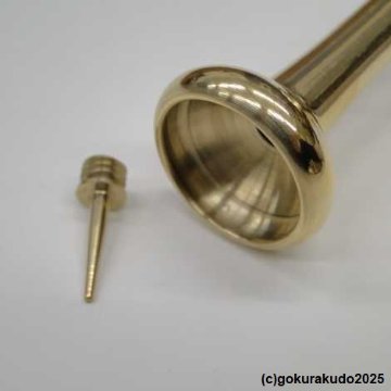 貫通型ローソク立 磨き 5寸用(実寸150mm高) の画像