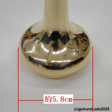 貫通型ローソク立 磨き 5寸用(実寸150mm高) の画像