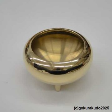 線香立・香炉／鉄鉢香炉 磨き 4寸の画像