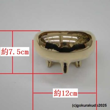 線香立・香炉／鉄鉢香炉 磨き 4寸の画像