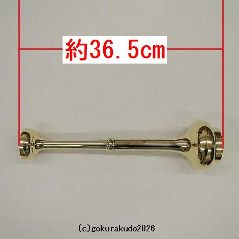 貫通型三具足八寸（花立・火立・香炉のセット）磨き仕上げ （京都製）の画像