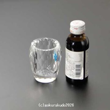 クリスタルガラス具足セットの花立、のみ の画像