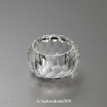 クリスタルガラス具足セットの線香立、のみ の画像