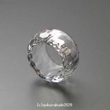 クリスタルガラス具足セットの線香立、のみ の画像