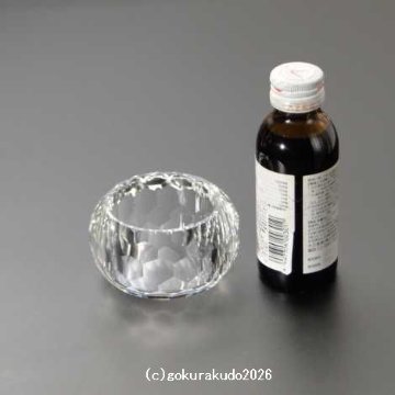 クリスタルガラス具足セットの線香立、のみ の画像