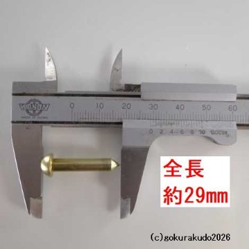 擬宝珠（ぎぼし）用の釘 Sサイズ 真鍮製磨き仕上げ 一本当たりの画像