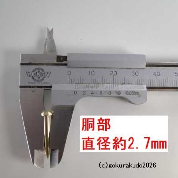 擬宝珠（ぎぼし）用の釘 SSサイズ 真鍮製磨き仕上げ 一本当たりの画像