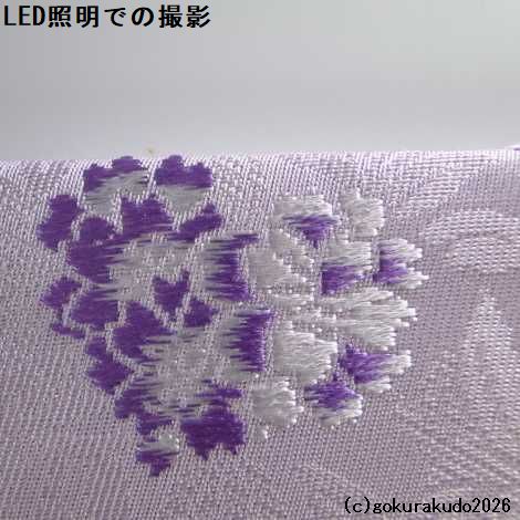 経本数珠入れ フルサイズ あやめ（紫）色［正絹］-Ｈの画像