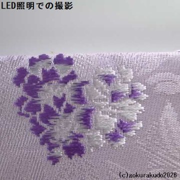 経本数珠入れ フルサイズ あやめ（紫）色［正絹］-Ｈの画像