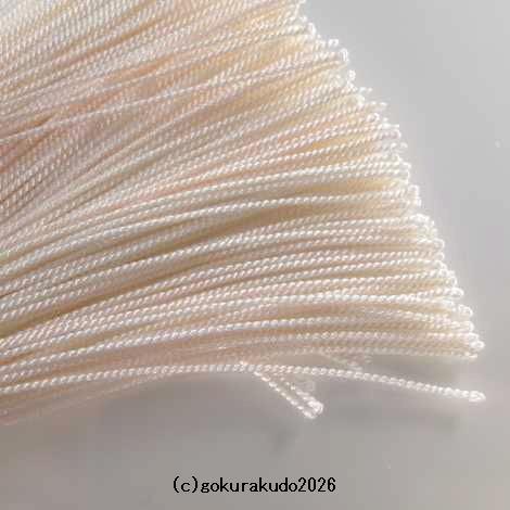正絹頭付き房　水晶3個ずつ通した軸付き（ピンク/白）の画像