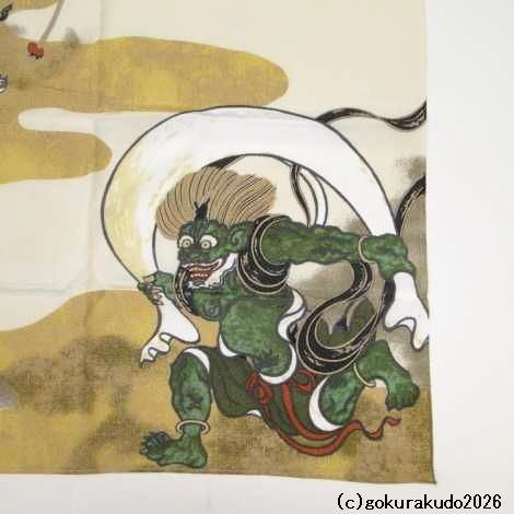 風呂敷〔70×70cm〕/ 俵屋宗達（風神雷神） レーヨン100％（日本製）の画像