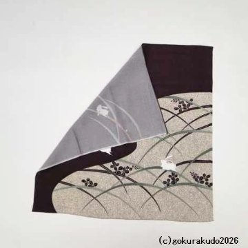 風呂敷〔70×70cm〕/ こよみ芝うさぎ 紫 レーヨン100％（日本製）の画像