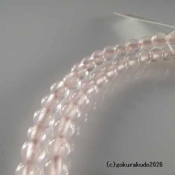 数珠 真言宗 総ローズクオーツ 8寸 ピンク利休房（H）の画像