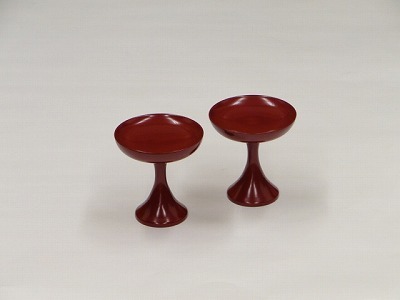 高坏(たかつき、高月)　木製　朱塗　3寸の画像