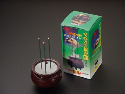 安心のお線香 中 （台座茶色）の画像