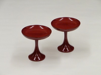 高坏(たかつき、高月)　木製　朱塗　4寸の画像