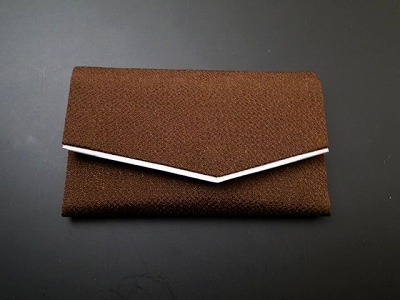 ちりめん数珠入れ 17．濃いこげ茶 sの画像