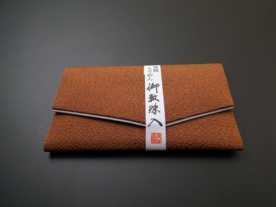 ちりめん数珠入れ 24．茶 sの画像