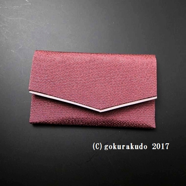 ちりめん数珠入れ 31．シックなエンジ sの画像