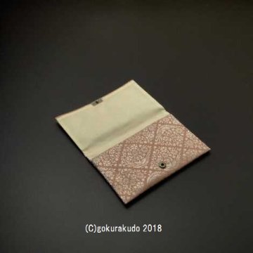 古渡り緞子 数珠袋（数珠入れ）10番 菱鳳凰・ピンク画像