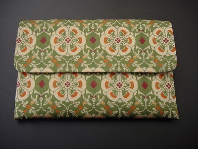 数珠入れ 龍村錦 チャック付き 5.花鳥梅花文錦 sの画像