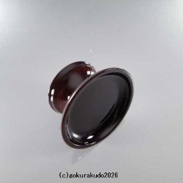 サンメニー供物台 プラスチック製 丸型 溜色 3寸の画像