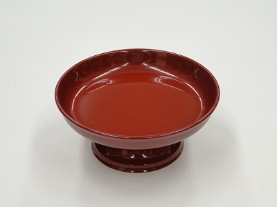 供物台 プラスチック製 丸型 朱色 4寸　ｓの画像